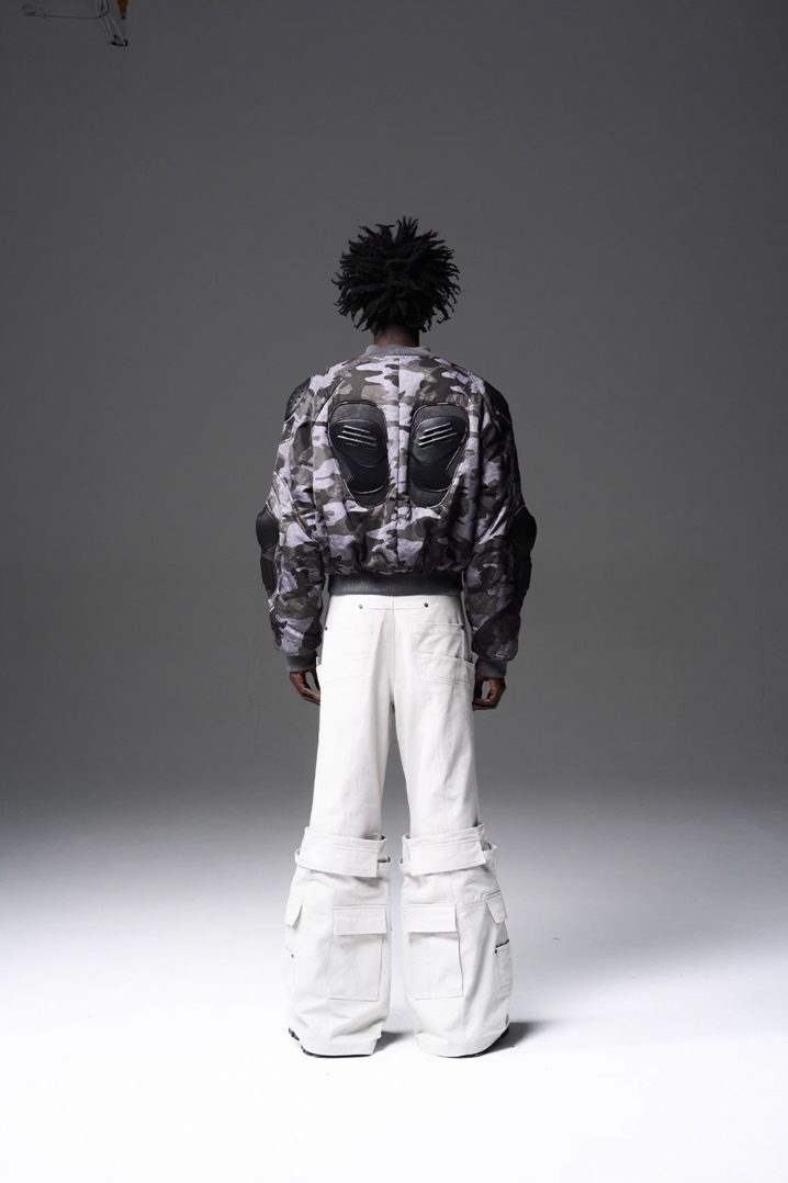 BLIND NO PLAN x BLACK8 Heavy Craft Armor Device Bomber Jacket