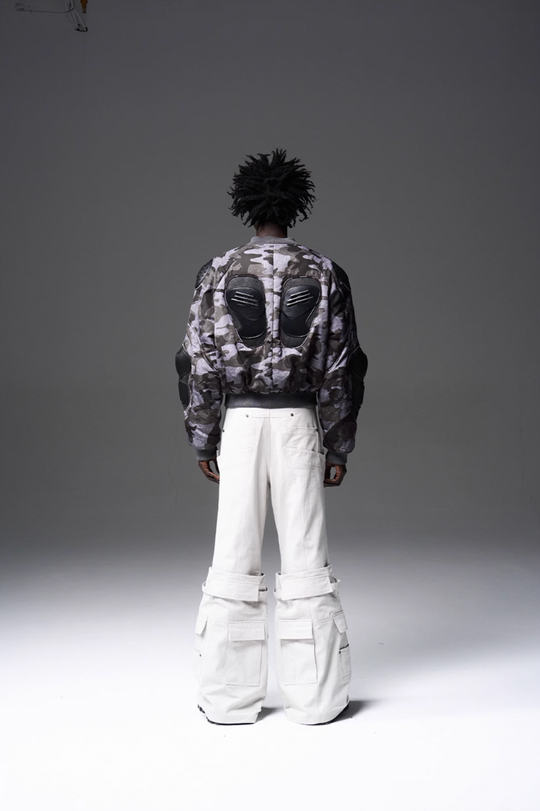 BLIND NO PLAN x BLACK8 Heavy Craft Armor Device Bomber Jacket