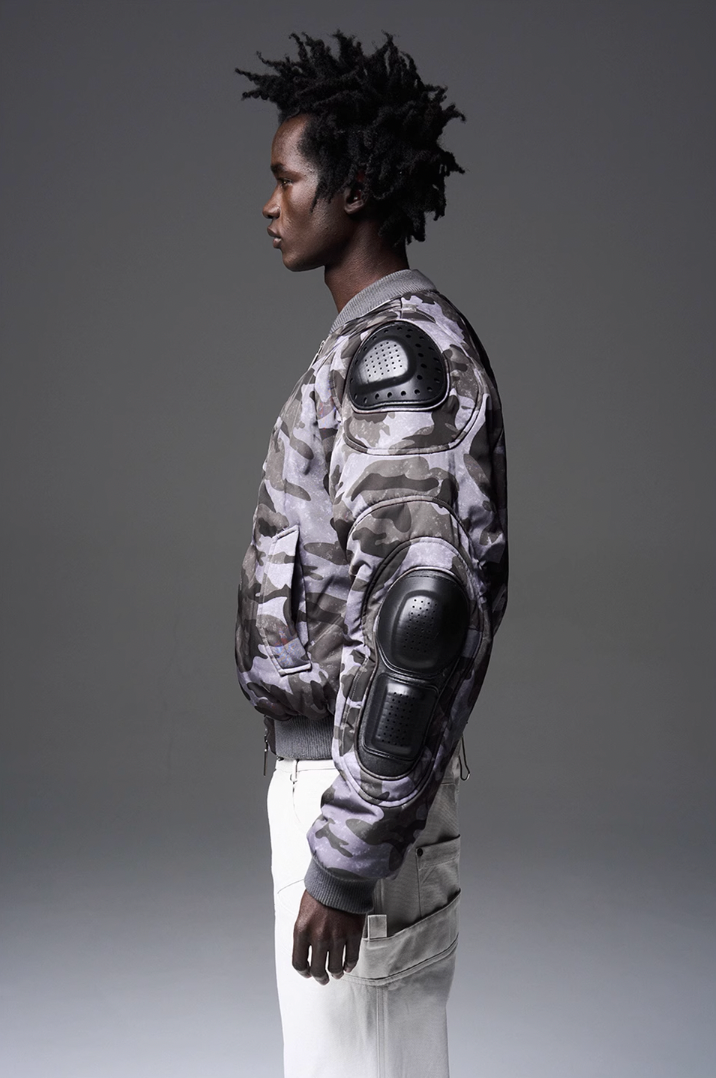 BLIND NO PLAN x BLACK8 Heavy Craft Armor Device Bomber Jacket