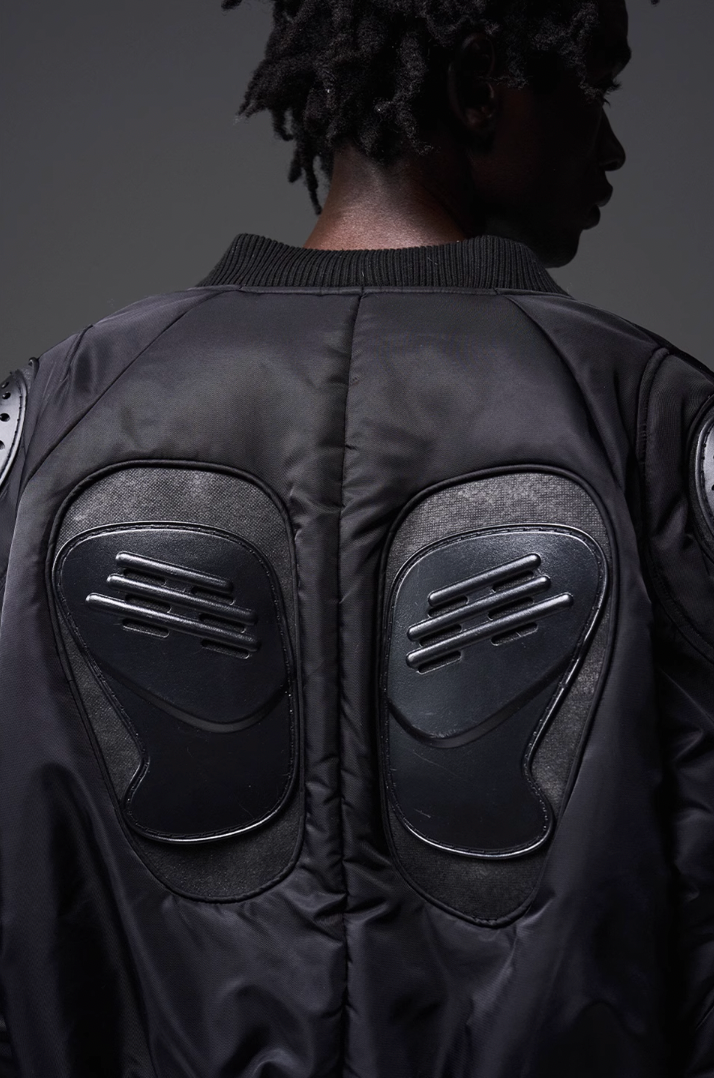 BLIND NO PLAN x BLACK8 Heavy Craft Armor Device Bomber Jacket