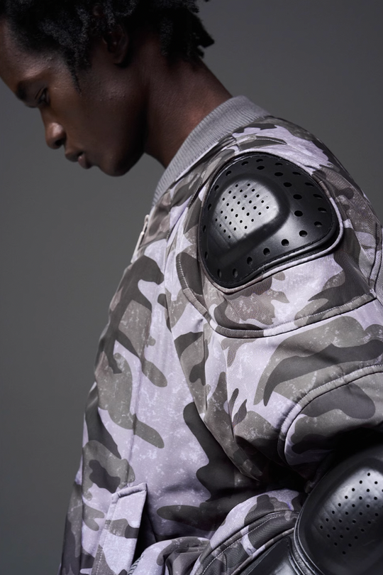 BLIND NO PLAN x BLACK8 Heavy Craft Armor Device Bomber Jacket