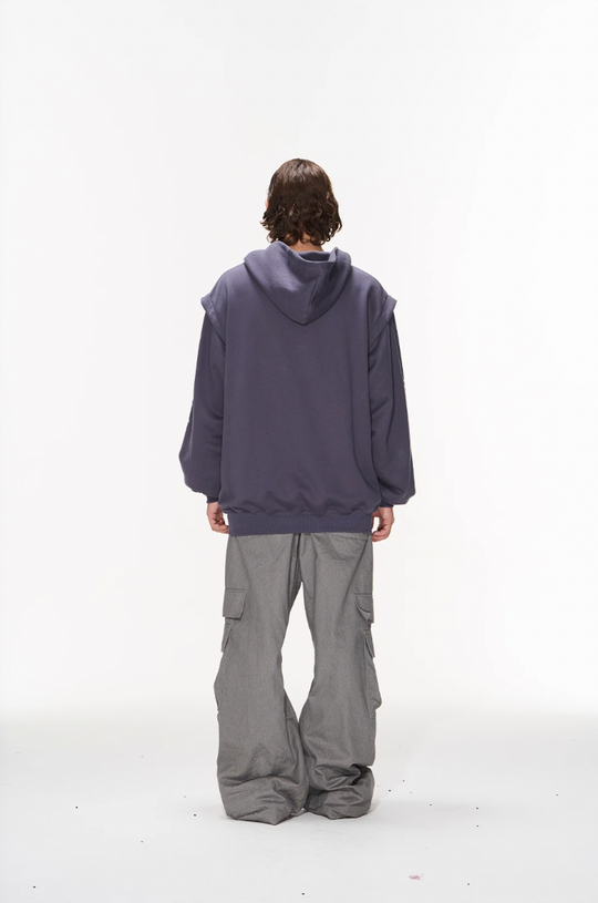 BLIND NO PLAN Fake Two Printed Hoodie