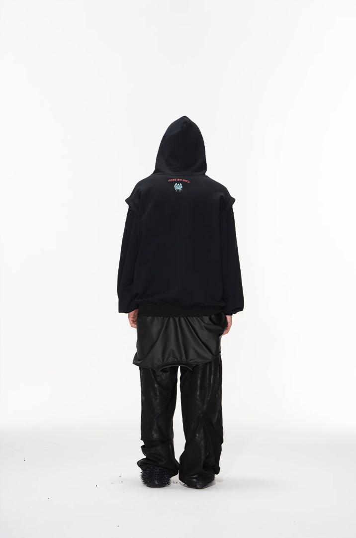 BLIND NO PLAN Fake Two Printed Hoodie