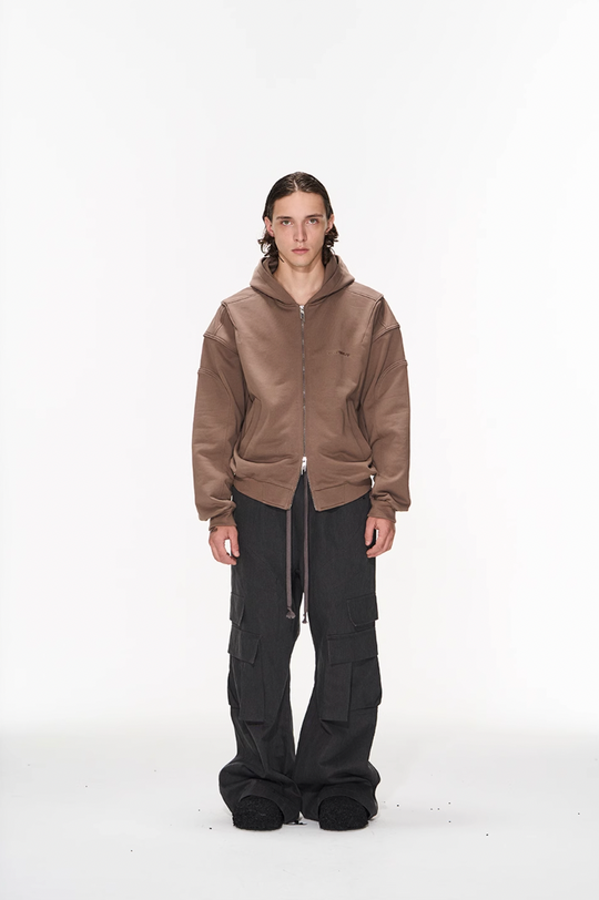 BLIND NO PLAN 3D Lines Zipper Hoodie