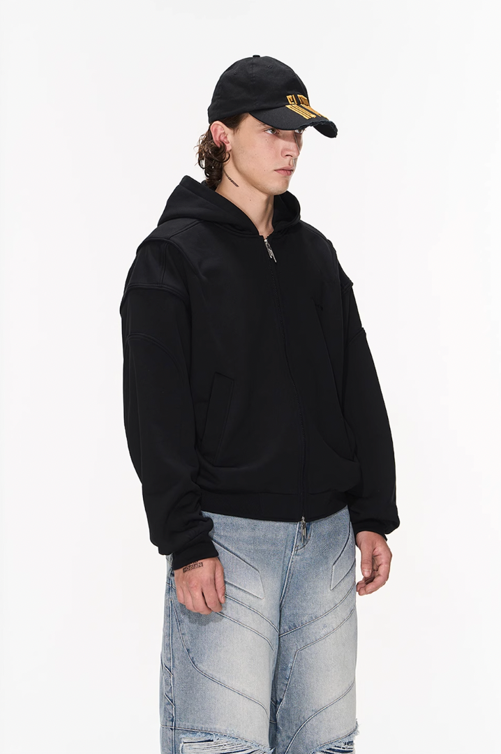 BLIND NO PLAN 3D Lines Zipper Hoodie