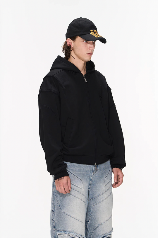 BLIND NO PLAN 3D Lines Zipper Hoodie