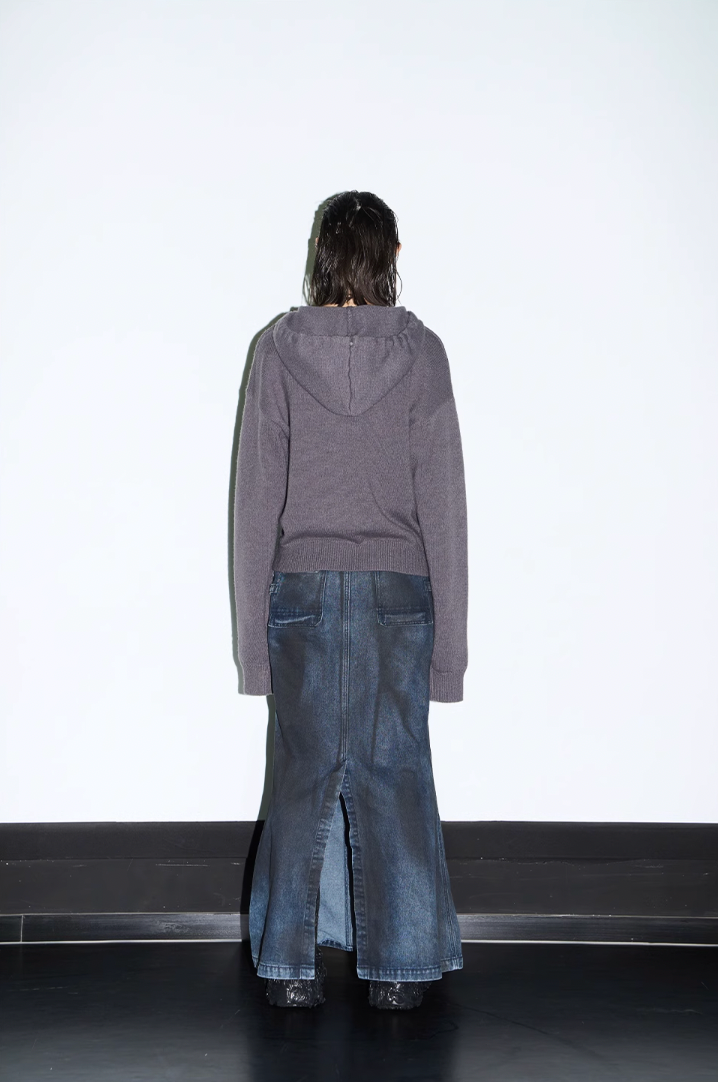 BLIND NO PLAN Basic LOGO Knit Hoodie