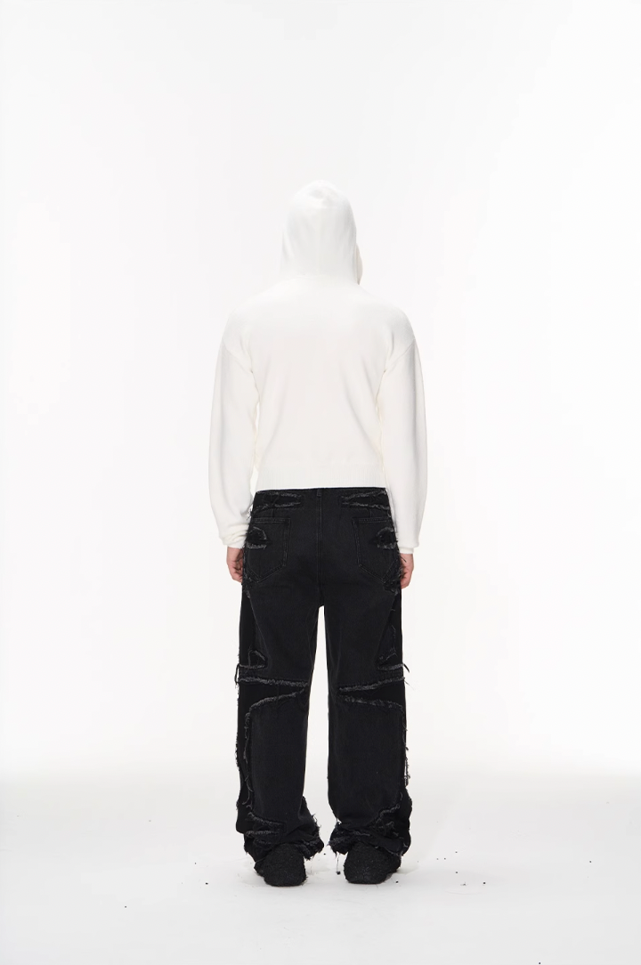 BLIND NO PLAN Basic LOGO Knit Hoodie