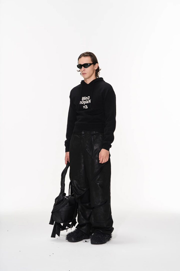 BLIND NO PLAN Basic LOGO Knit Hoodie