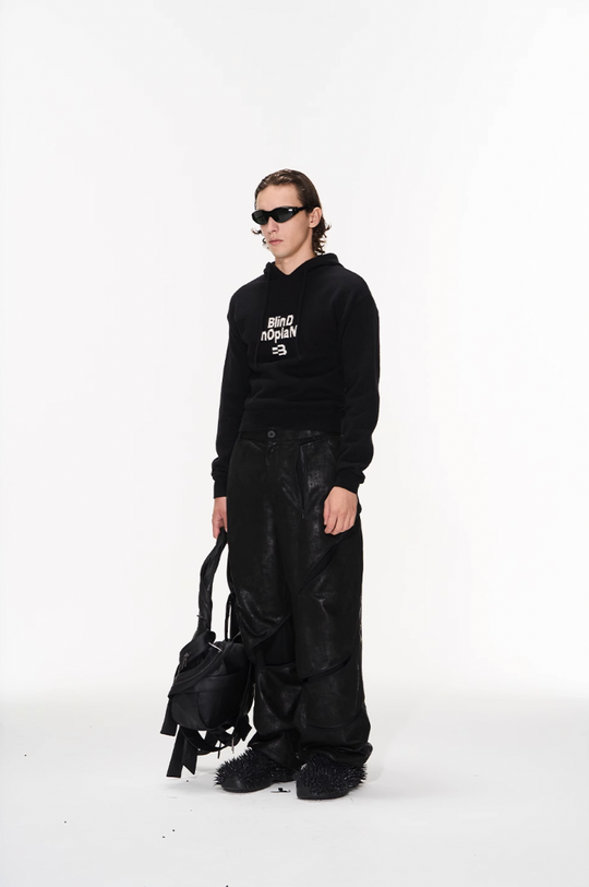 BLIND NO PLAN Basic LOGO Knit Hoodie