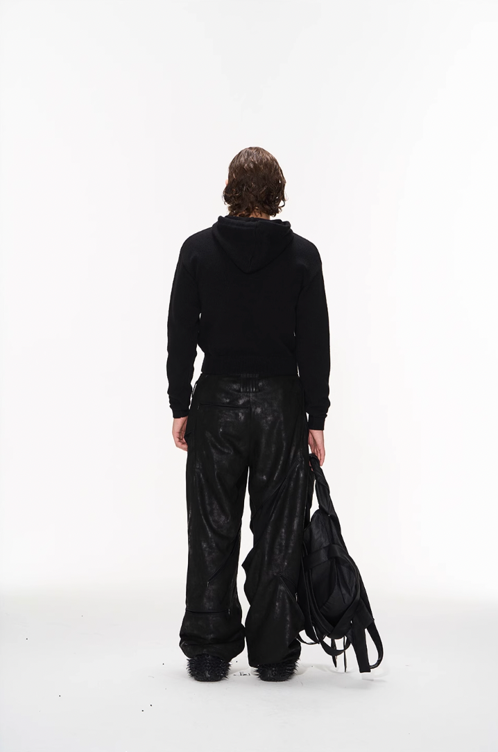 BLIND NO PLAN Basic LOGO Knit Hoodie