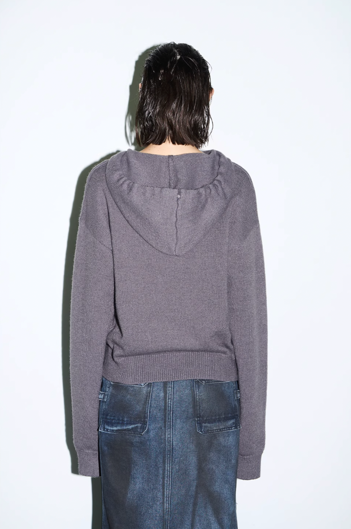 BLIND NO PLAN Basic LOGO Knit Hoodie