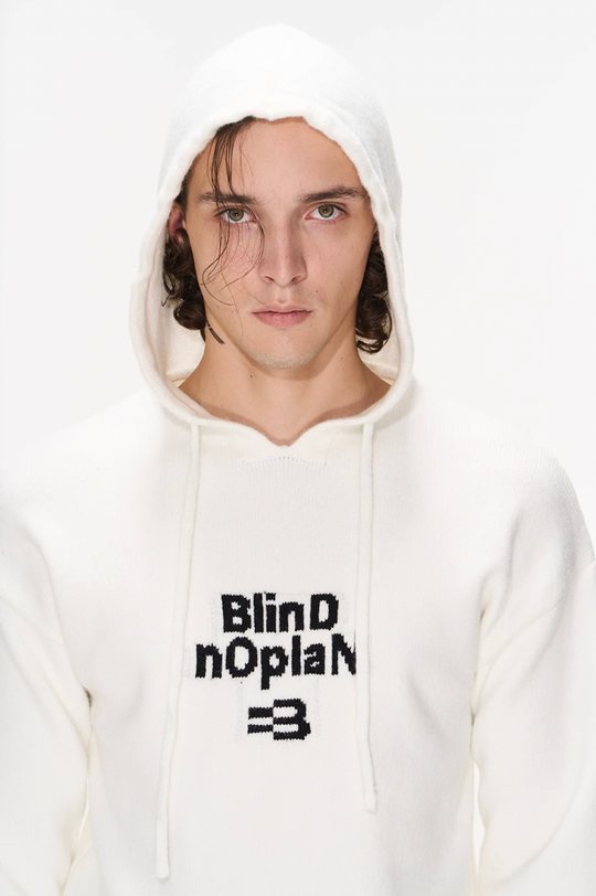 BLIND NO PLAN Basic LOGO Knit Hoodie