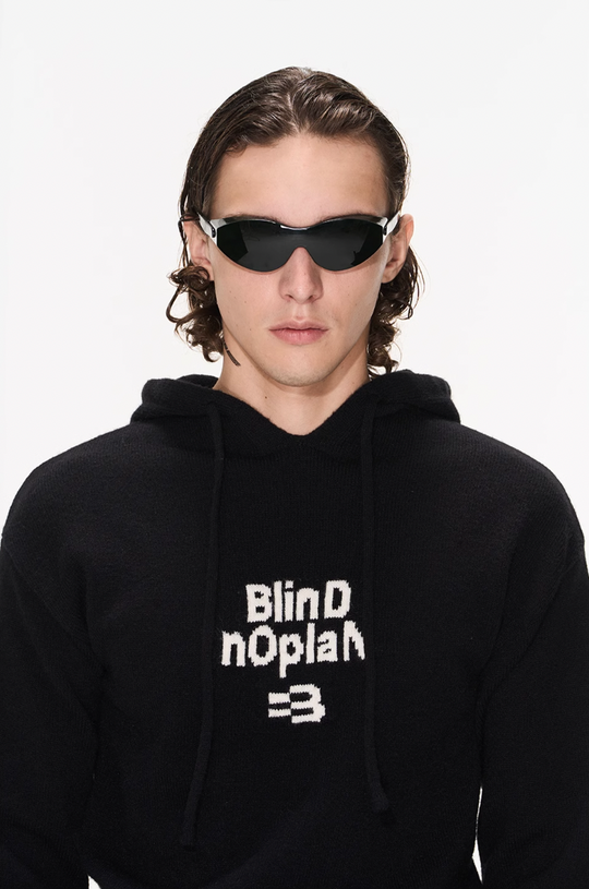 BLIND NO PLAN Basic LOGO Knit Hoodie