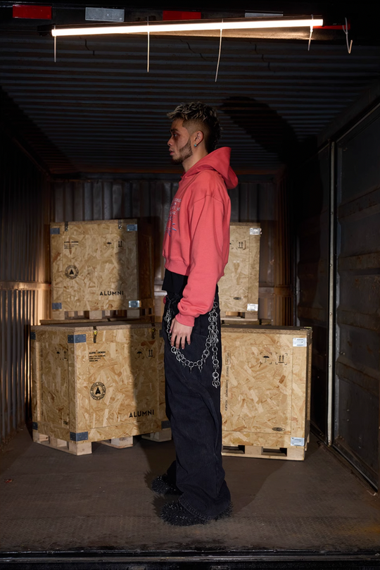 BLIND NO PLAN x BLACK8 Direct Print Short Hoodie