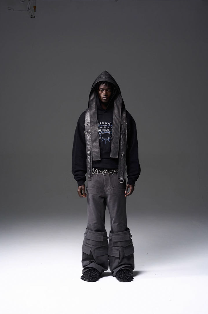 BLIND NO PLAN x BLACK8 Direct Print Short Hoodie