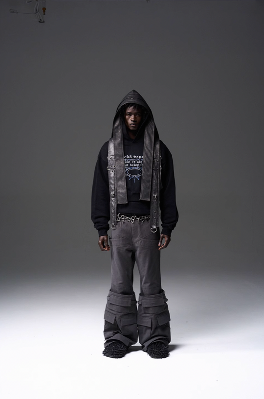 BLIND NO PLAN x BLACK8 Direct Print Short Hoodie