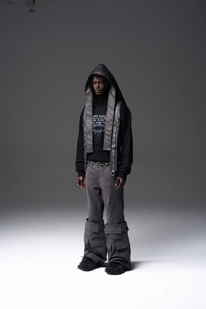 BLIND NO PLAN x BLACK8 Direct Print Short Hoodie