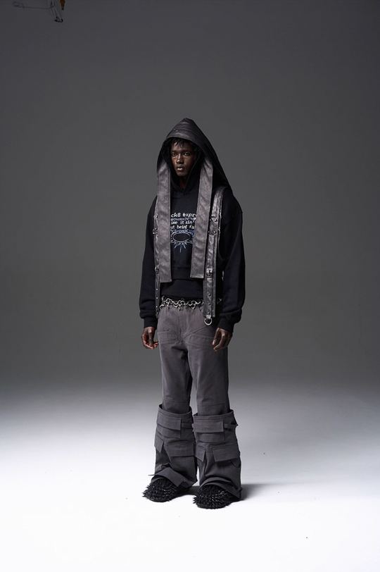 BLIND NO PLAN x BLACK8 Direct Print Short Hoodie