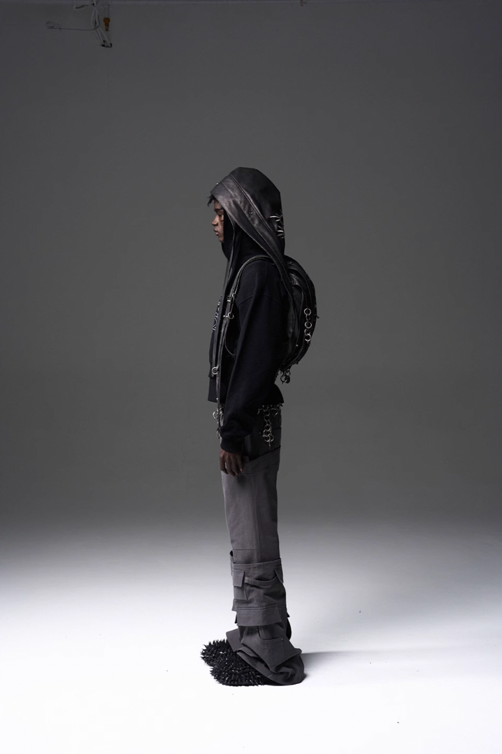 BLIND NO PLAN x BLACK8 Direct Print Short Hoodie