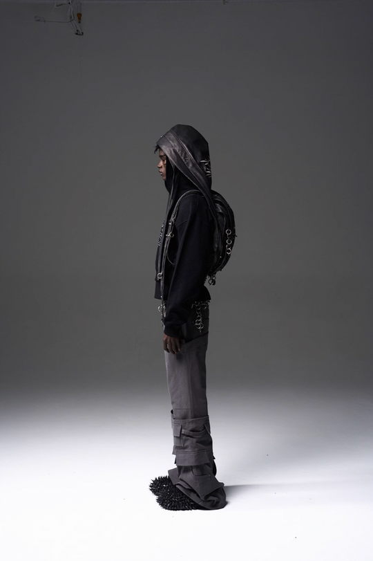 BLIND NO PLAN x BLACK8 Direct Print Short Hoodie