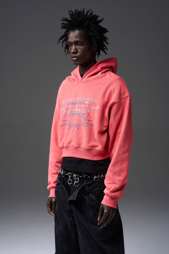 BLIND NO PLAN x BLACK8 Direct Print Short Hoodie