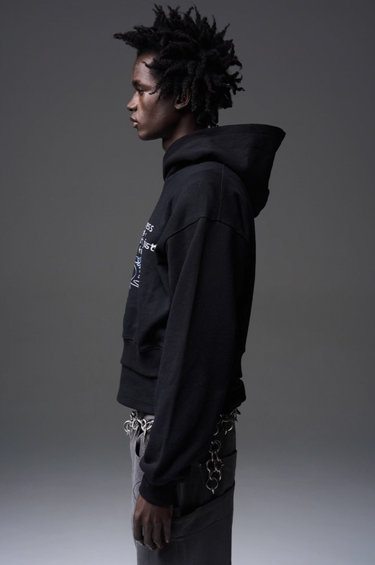 BLIND NO PLAN x BLACK8 Direct Print Short Hoodie