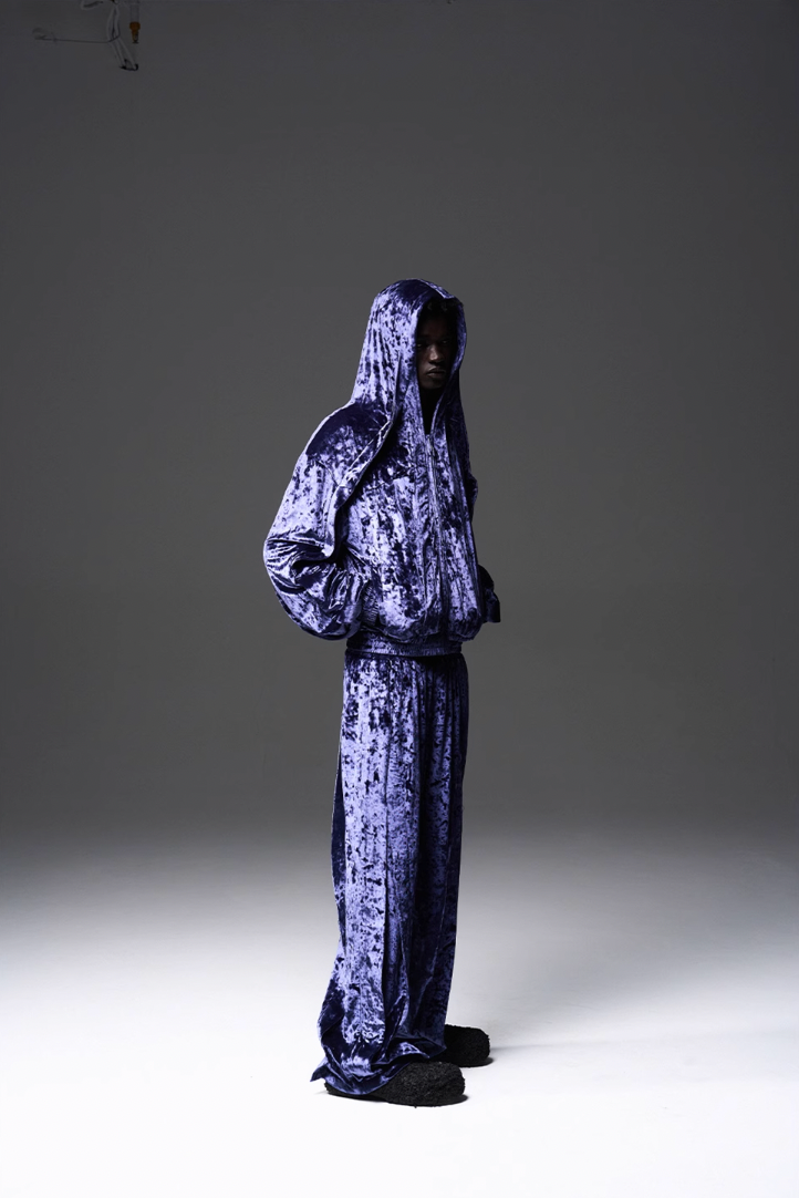 BLIND NO PLAN 3D Fly Hank Velvet Zipper Hoodie