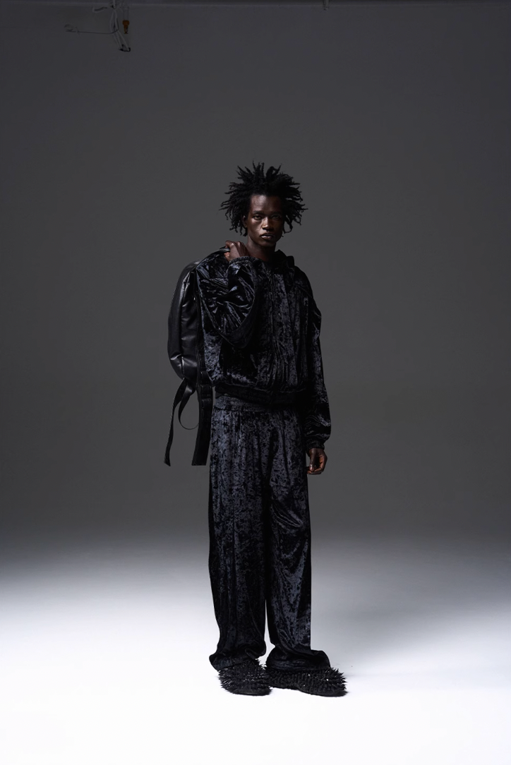 BLIND NO PLAN 3D Fly Hank Velvet Zipper Hoodie