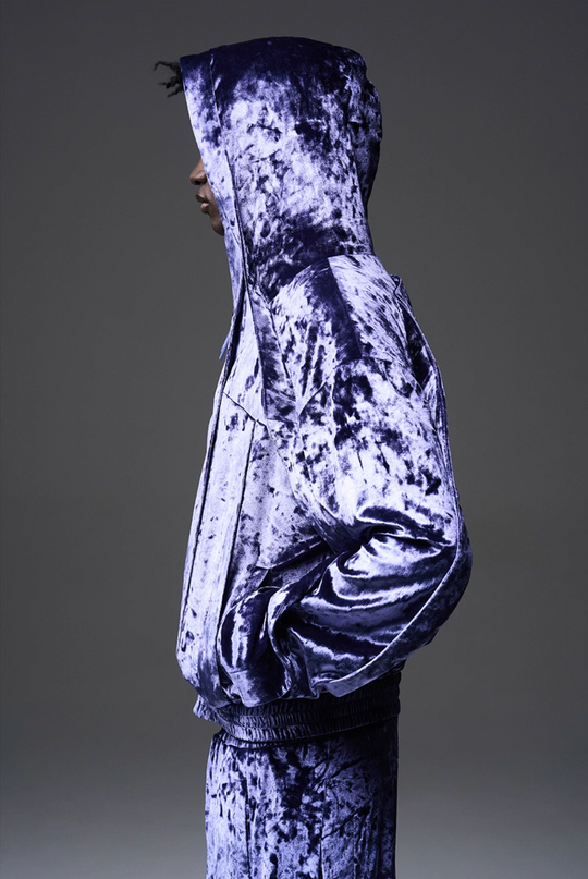 BLIND NO PLAN 3D Fly Hank Velvet Zipper Hoodie