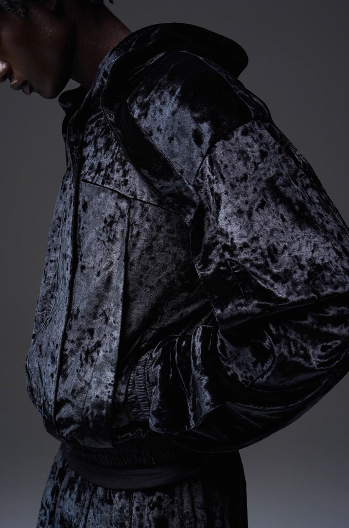 BLIND NO PLAN 3D Fly Hank Velvet Zipper Hoodie