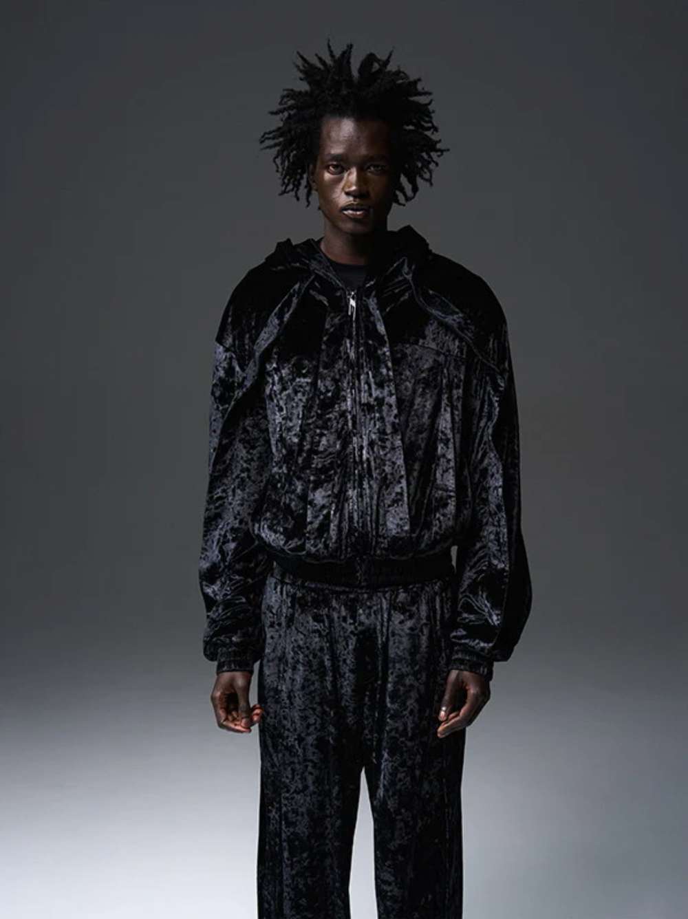 BLIND NO PLAN 3D Fly Hank Velvet Zipper Hoodie