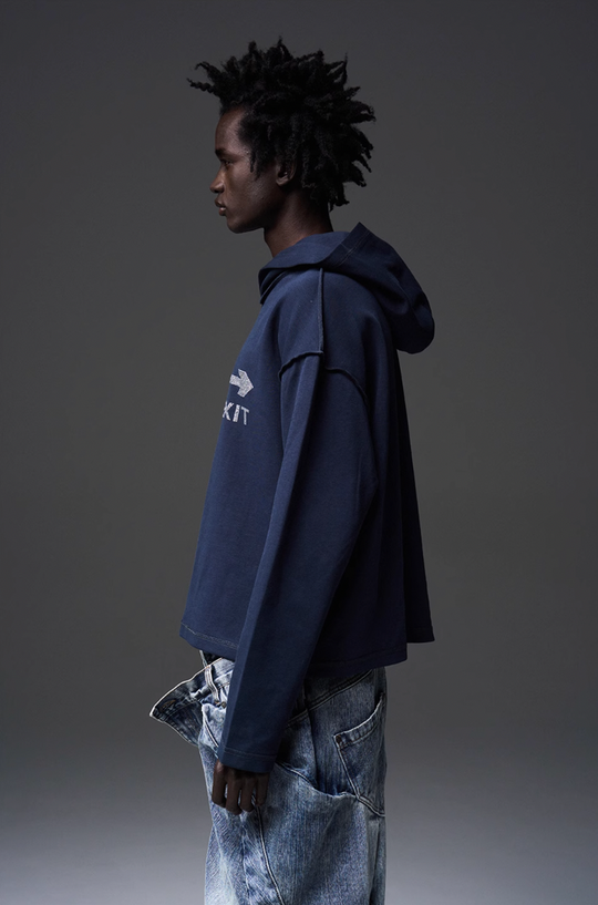 BLIND NO PLAN EMERGENCY EXIT Rhinestones Logo Hoodie