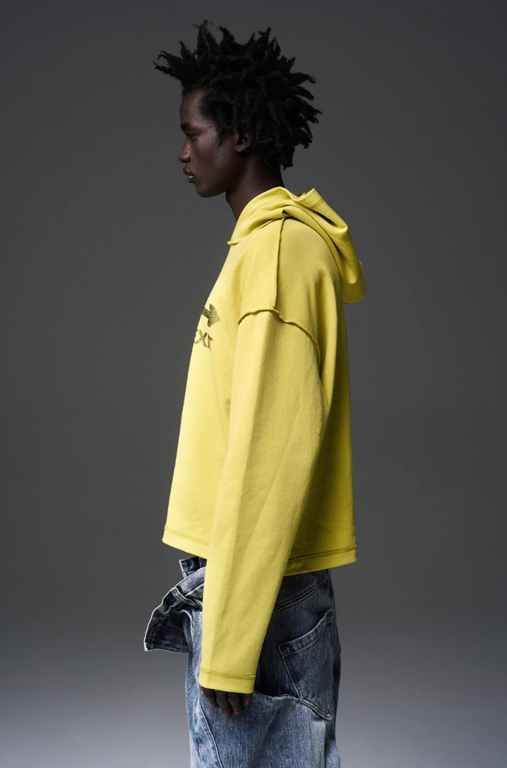 BLIND NO PLAN EMERGENCY EXIT Rhinestones Logo Hoodie