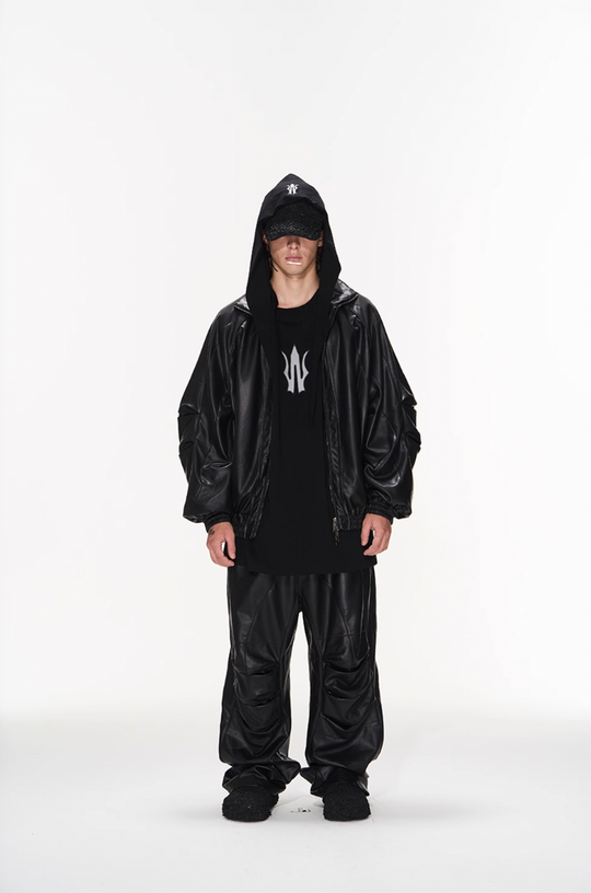 BLIND NO PLAN 3D Invisible Zipper Pinch Pleat Zipper Pants