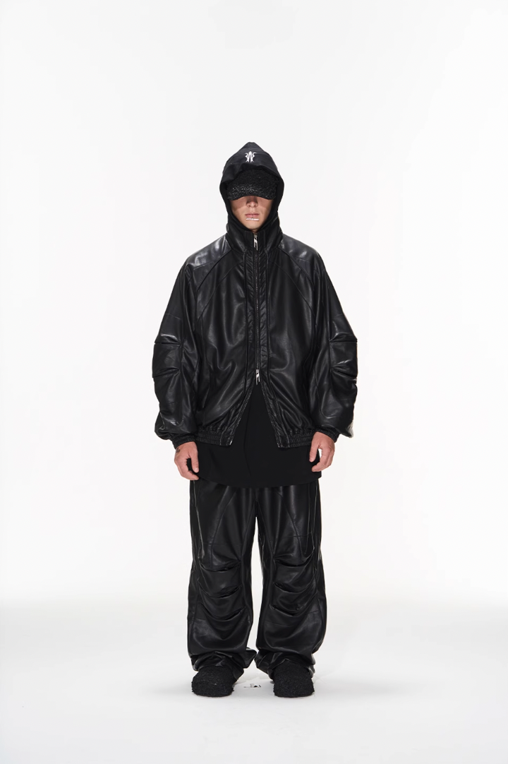 BLIND NO PLAN 3D Invisible Zipper Pinch Pleat Zipper Pants