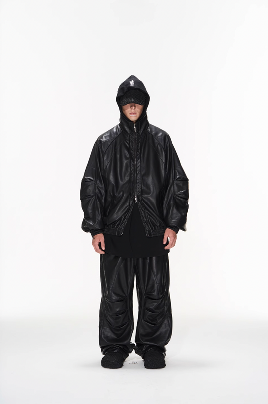 BLIND NO PLAN 3D Invisible Zipper Pinch Pleat Zipper Pants