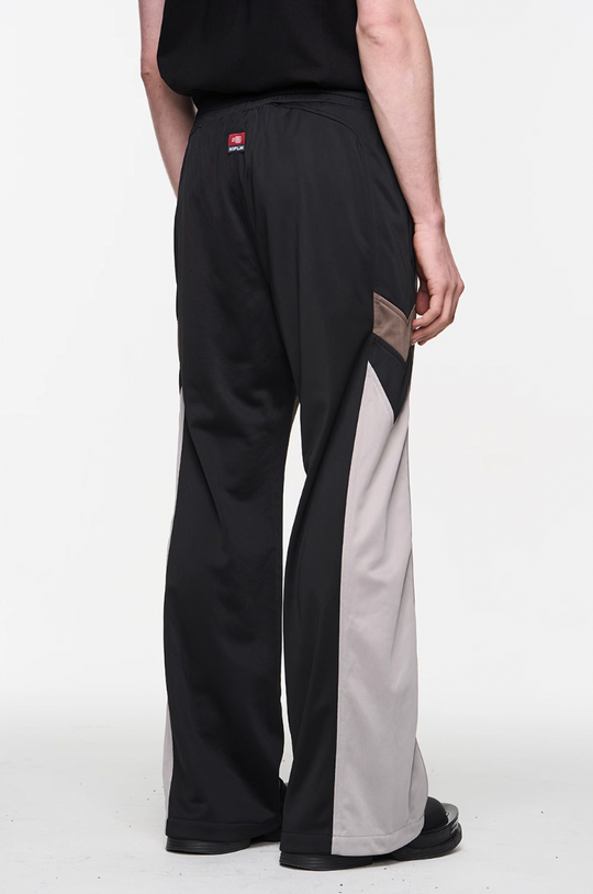 BLIND NO PLAN Color Blocked Sports Embroidered Pants