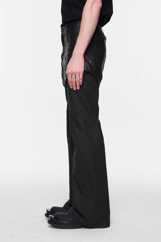 BLIND NO PLAN Double Layer Fake Two Piece Pants