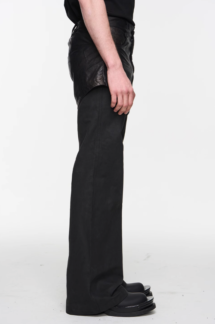 BLIND NO PLAN Double Layer Fake Two Piece Pants