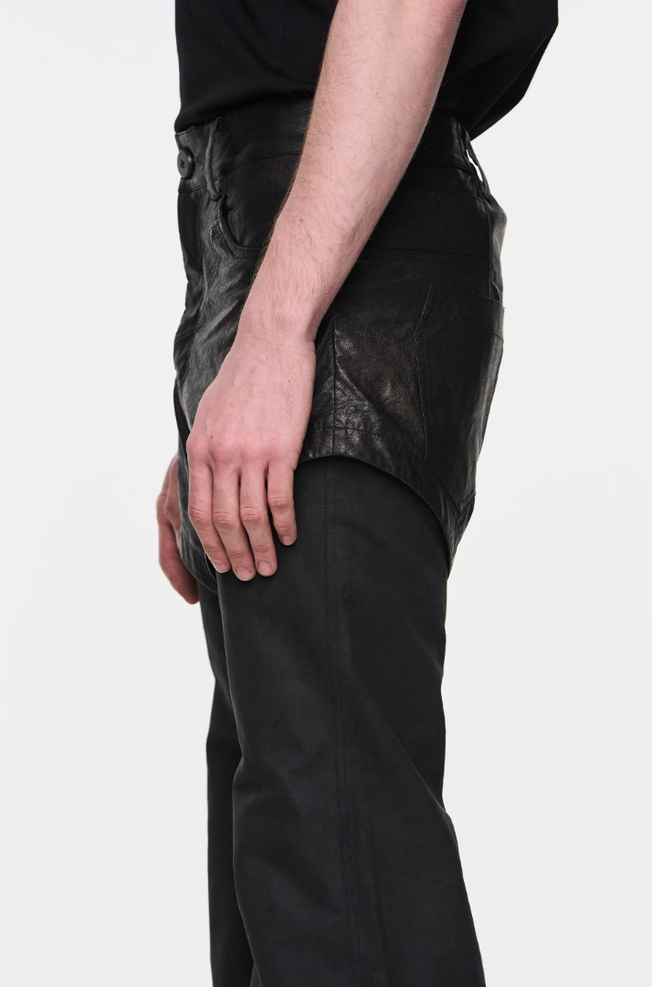 BLIND NO PLAN Double Layer Fake Two Piece Pants