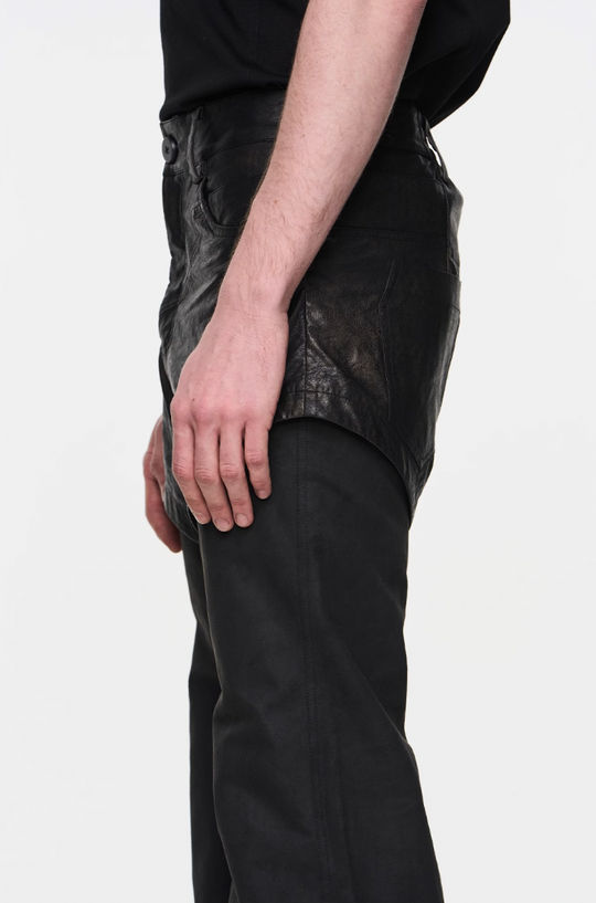 BLIND NO PLAN Double Layer Fake Two Piece Pants