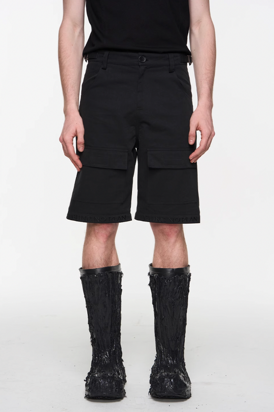 BLIND NO PLAN Two Tone Pocket Removable Logo Embroidered Work Pants