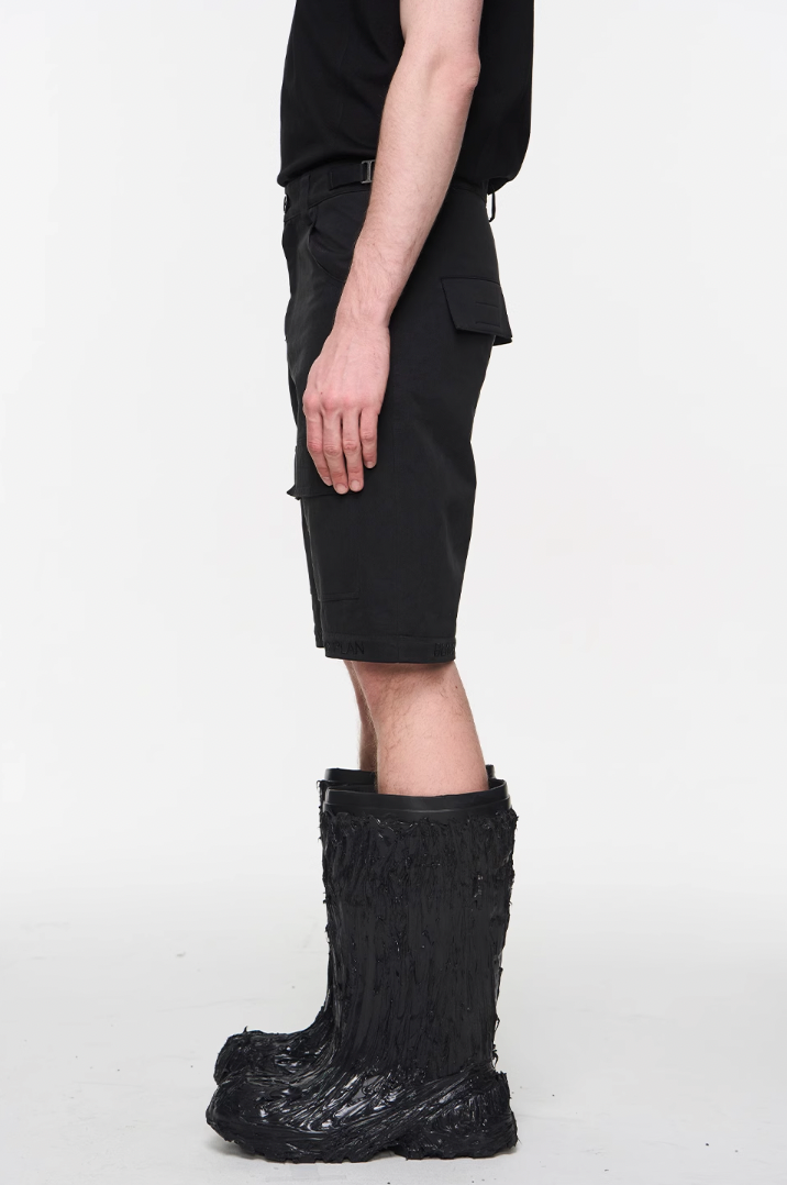 BLIND NO PLAN Two Tone Pocket Removable Logo Embroidered Work Pants