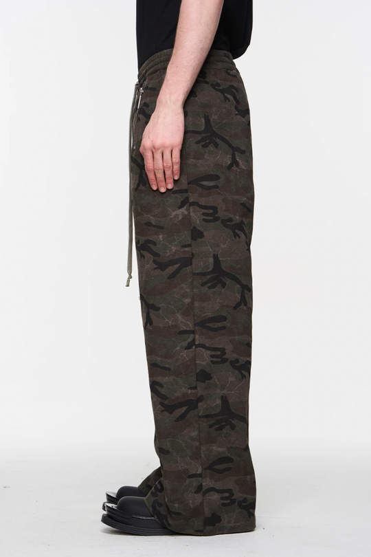 BLIND NO PLAN Zipper Drawstring Elastic Casual Pants