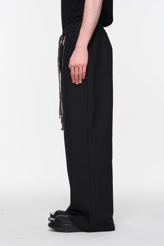 BLIND NO PLAN Zipper Drawstring Elastic Casual Pants