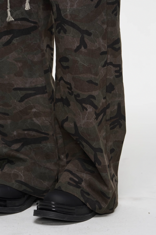 BLIND NO PLAN Zipper Drawstring Elastic Casual Pants