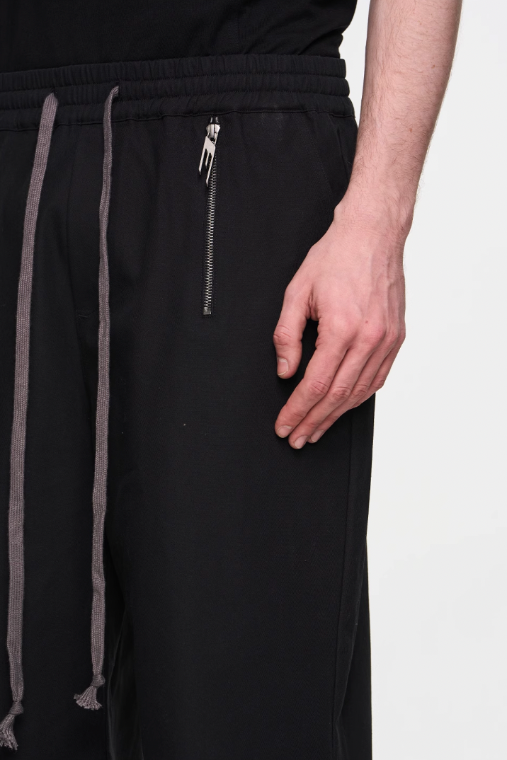 BLIND NO PLAN Zipper Drawstring Elastic Casual Pants