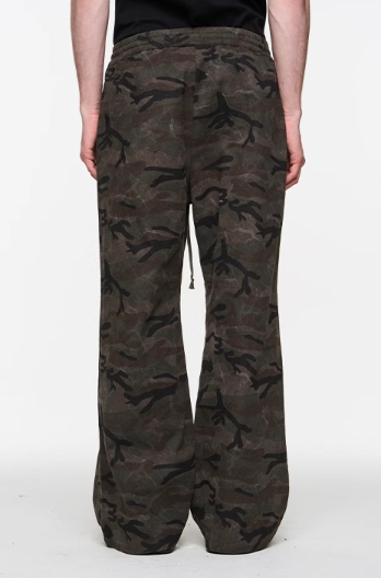 BLIND NO PLAN Zipper Drawstring Elastic Casual Pants