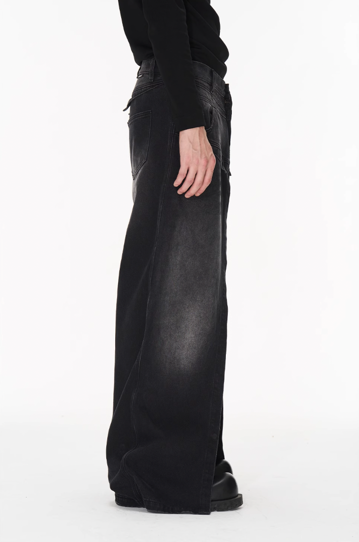 BLIND NO PLAN Dual Form Aged Washed Denim Jeans